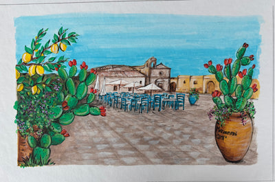 Piazza Siciliana con Fichi d’India e Limoni